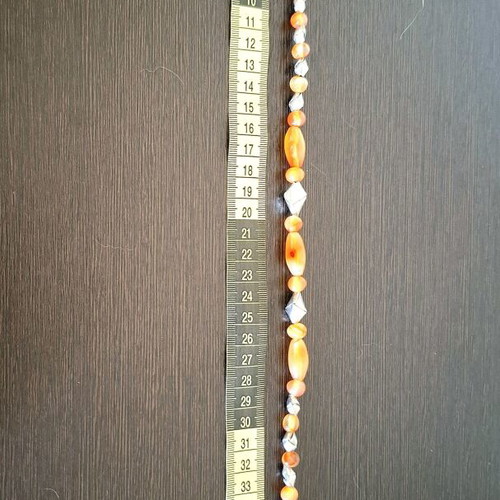 Vintage 80s-90s 925/926 Silver Necklace with Natural Agate and Carnelian, Handmade