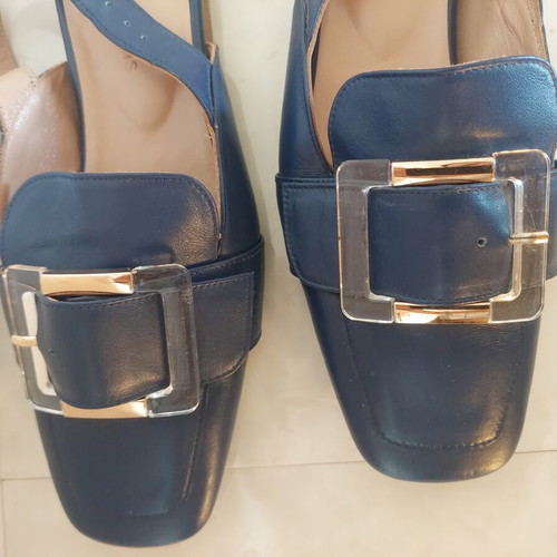 Chaniotakis leather ballerinas blue, like new
