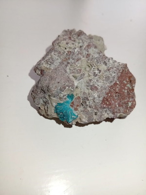Cavansite on matrix with quartz and calcite new mineral formation