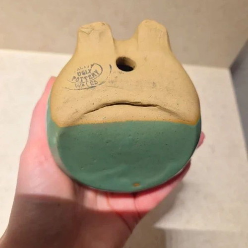 Ugly Pottery Wales Handmade Ceramic Pen Holder, Funny Pig