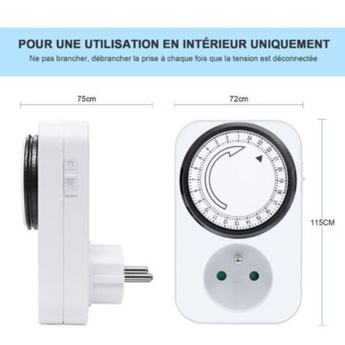 PureTime Mechanical Timer Power Outlet 3500W, 15-minute steps
