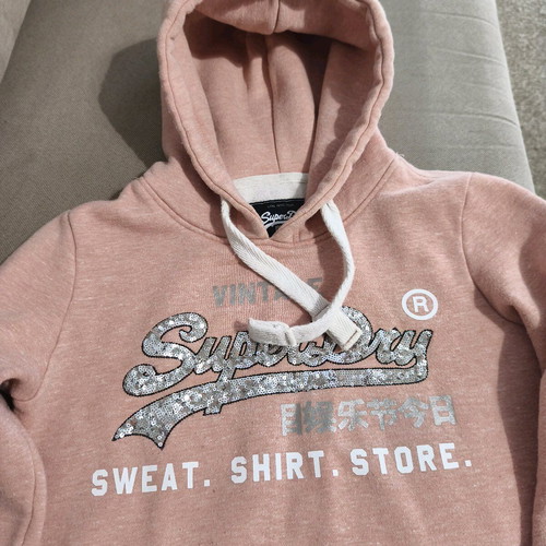 Superdry women's pink hoodie like new no 38