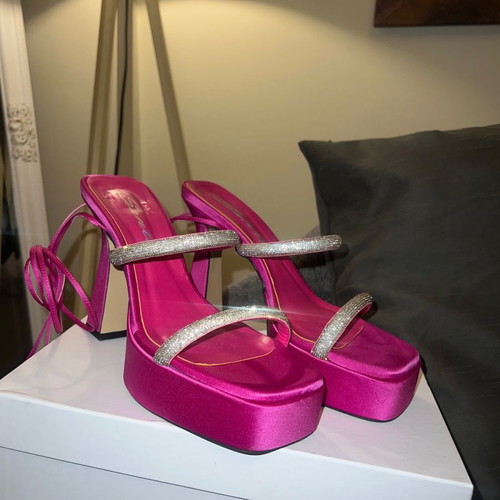 Sante sandals used size 40 fuchsia 12cm with laces
