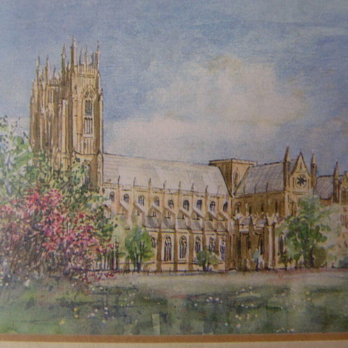 Collectible English hand-painted postcard new