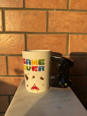 Game Over Mug like new with game controller handle