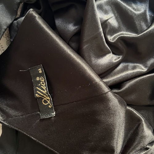 Satin women's dress like new, black, size L