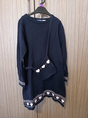 Lupilu knitted dress 4-6 years with matching bag, like new