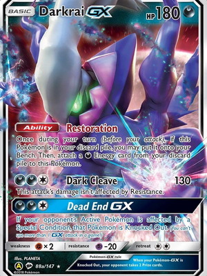 Darkrai GX 88/147 new collectible Pokemon card