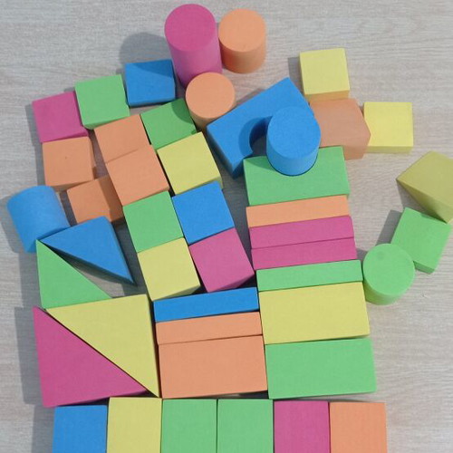 Educational foam building blocks set, like new