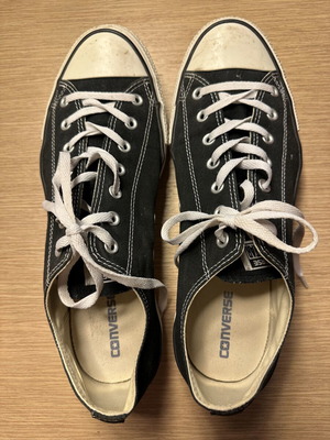 Converse All Star χαμηλά μεταχειρισμένα, νούμερο 48, μαύρα