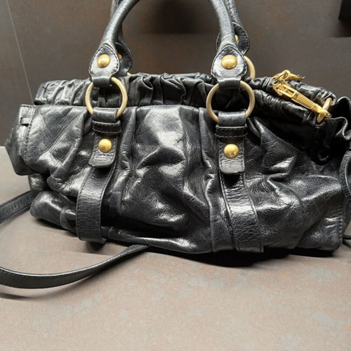 Miu Miu Vitello handbag, black