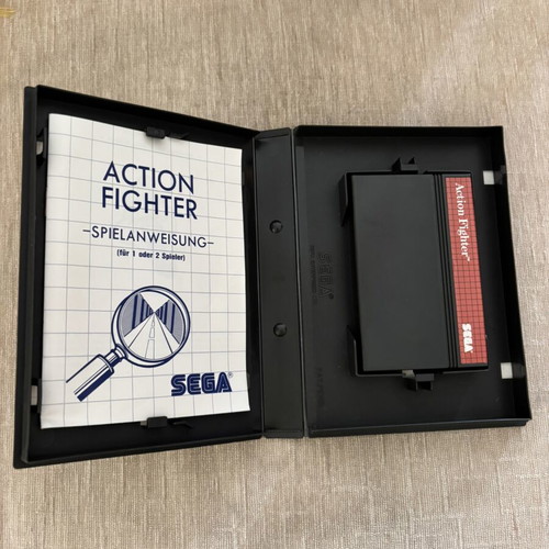 Action Fighter Sega Master System game, complete