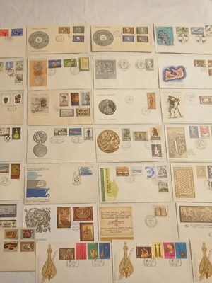 First day cover envelopes with stamps used, pack of 28