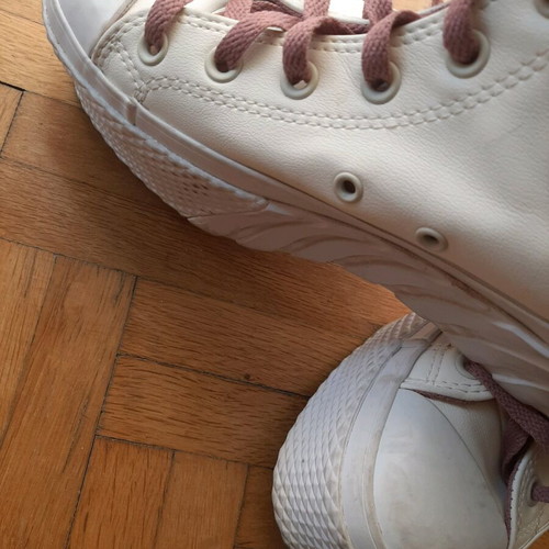 Converse white platform shoes size 39 like new