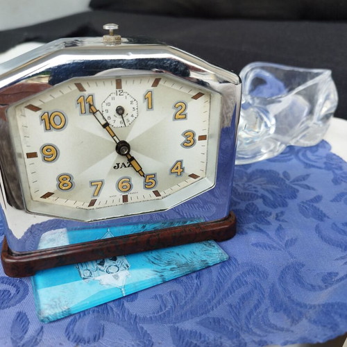 Art Deco JAZ Horlogére Paris 1936 Table Alarm Clock like new
