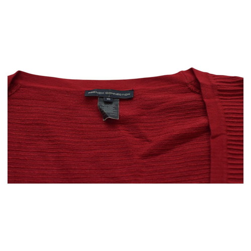 French Connection Red Ribbed Mini Dress used size 10