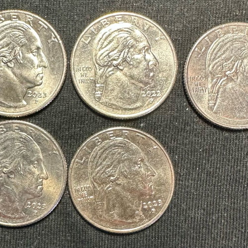 Lot of 5 US Quarters Women of the Year used