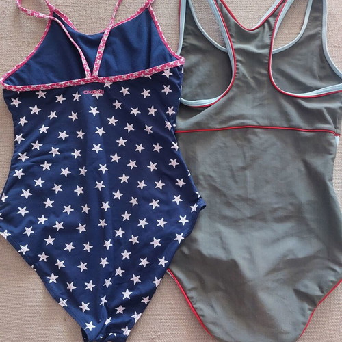 Girls' one-piece swimsuits Okaidi like new, size 12, pack of 2