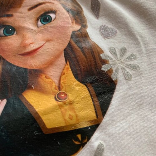 H&M Frozen Anna and Elsa white T-shirt size 134/140