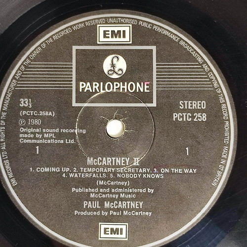 Paul McCartney McCartney II vinyl like new, electronic