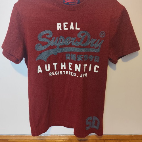 Superdry men's T-shirt medium red like new