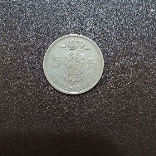 Belgium 5 Francs coin 1949