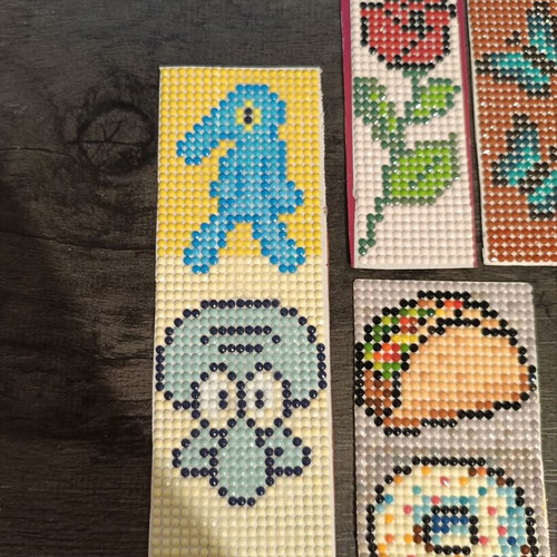 Handmade Squidward Bookmark like new with rhinestones
