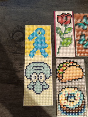 Handmade Squidward Bookmark like new with rhinestones