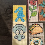 Handmade Squidward Bookmark like new with rhinestones