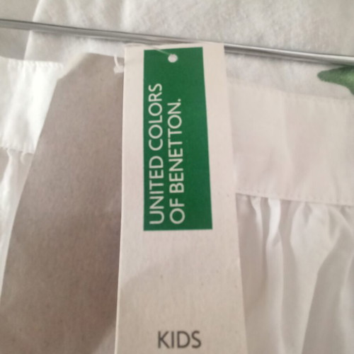 Benetton skirt white, new, size 3XL for girls 13-14 years