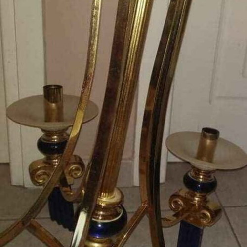 Antique Vintage Pendant Light with Five Candle Holders Like New