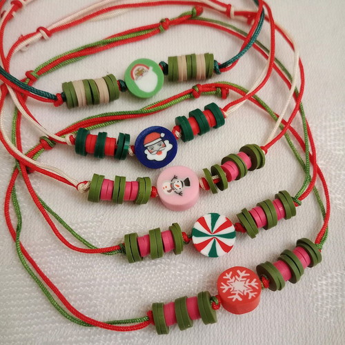 Bracelets charms new, set of 5 colorful pieces