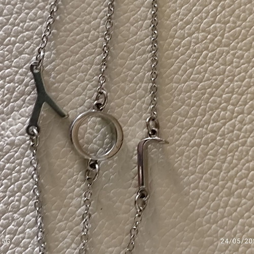 Christian Dior Joy silver charm triple chain bracelet like new
