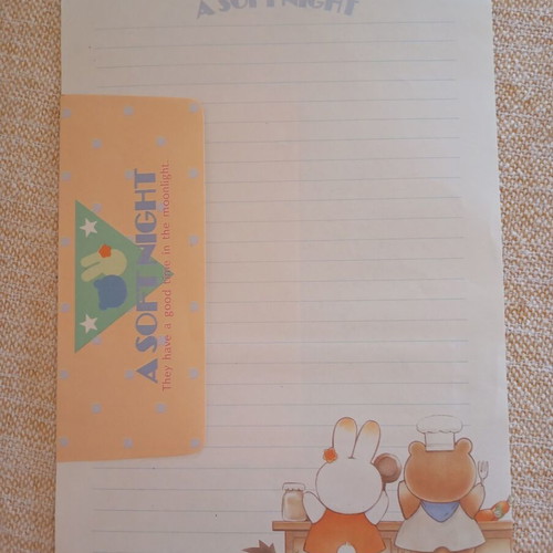 Vintage "A Soft Night" letter set used