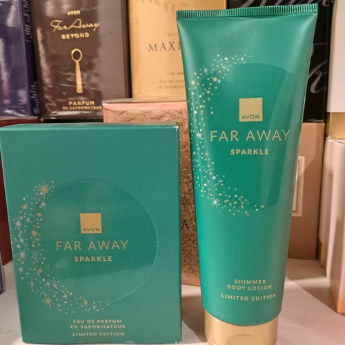 Avon Far Away Sparkle Eau de Parfum 50 ml gift set new
