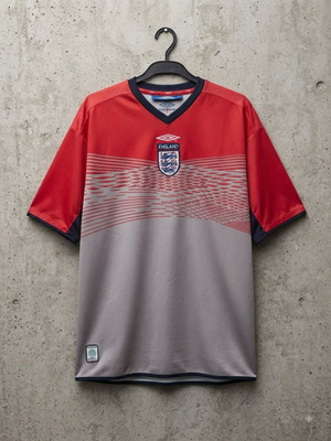 Umbro England FA Premier Pro vintage training jersey, grey-red, men's XL 44/46