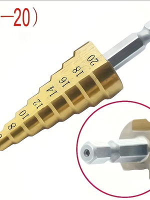 Titanium cone drill with hex shank 4-20mm new