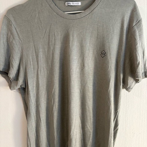 Zara T-shirt gray knitted like new, size M