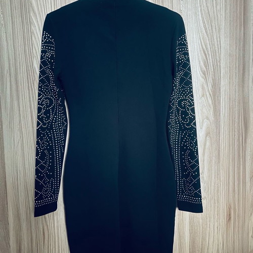 Mini black evening dress new with silver rhinestones