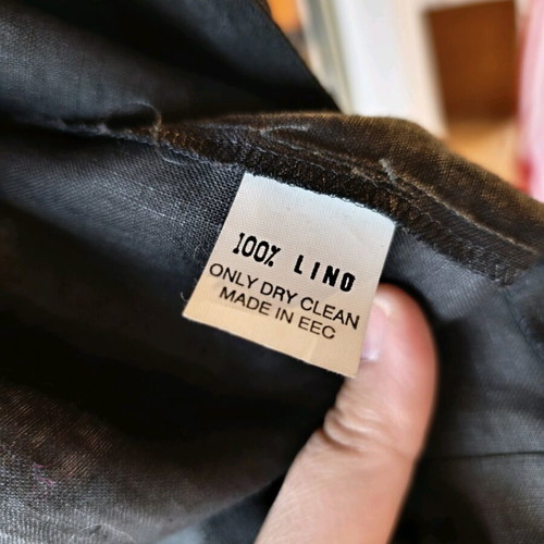 Linen women's shirt black embroidered new with tags