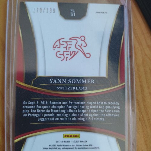 Panini Select Yann Sommer Prizm Switzerland card like new