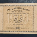 Cassa Mediterranea 1941 1.000 Δραχμές μεταχειρισμένη με φθορές