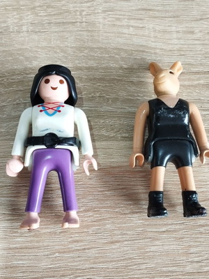 Playmobil figures like new with pirate woman and Shizune Naruto Shippuden