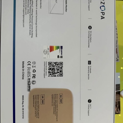 Arzopa Portable Monitor 2.5K 60Hz like new