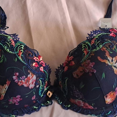 Lise Charmel bra new with Swarovski jewelry, size 80B, colorful