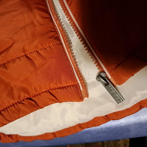 Orchestra sleeveless jacket new for boys 8 years old, orange and white