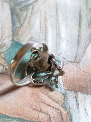 Silver 925 ring vintage rose new