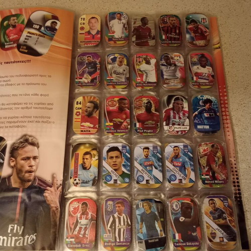 Football Metal Tags Set of 200 Used in Album