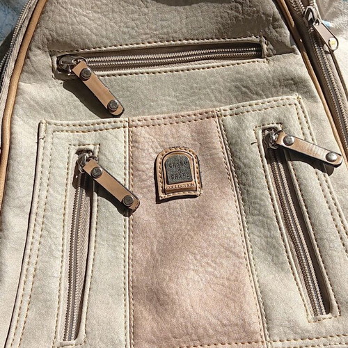Charm & Shape beige backpack bag, synthetic leather
