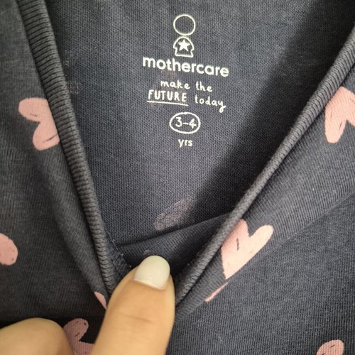 Mothercare blue nautical dress with hearts like new
